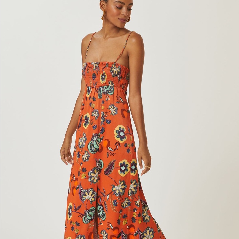 Maeve Floral Cross-back Maxi Dress